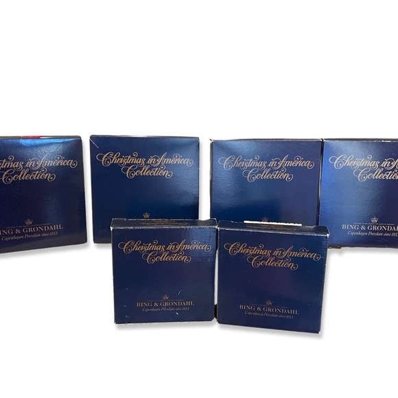 BING & Grondahl Christmas in America Vintage Plates - Set of 6 - Picture 15 of 15